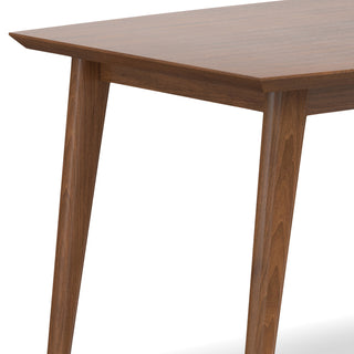 Sunvega Handcrafted Walnut Veneer Dining Table for Mid-Century Modern Kitchen