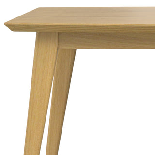 Sunvega Handcrafted Mid-Century Modern Oak Veneer Dining Table for 6
