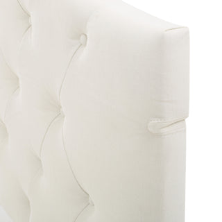 Sunvega Upholstered Queen Headboard with Adjustable Height and Durable Metal Legs