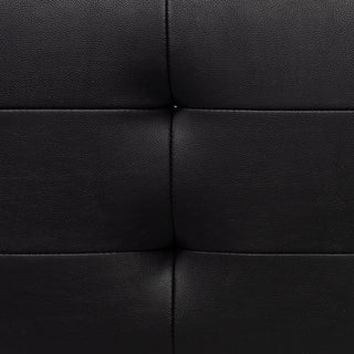 Sunvega Faux Leather Bench with Tufted Upholstery and Gold Metal Frame