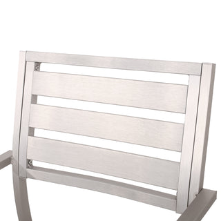 Sunvega Modern Aluminum Outdoor Dining Chairs with Open Slat Design (Set of 2)