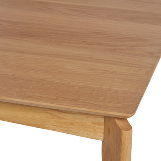 Sunvega Mid-Century Modern Dining Table with Rubberwood Legs and Faux Wood Tabletop