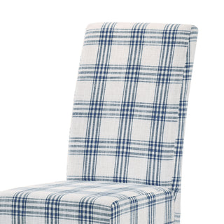 Sunvega Contemporary Upholstered Fabric Dining Chairs with Rubberwood Legs Set of 2