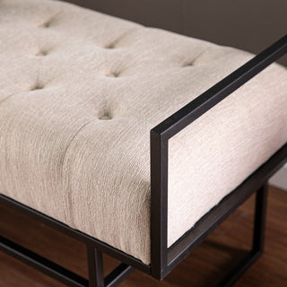 Sunvega Upholstered Bench with Plush Foam Padding and Button-Tufted Detailing