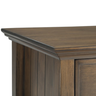 Sunvega Rustic Natural Aged Brown Solid Wood Bedside Table with Drawer
