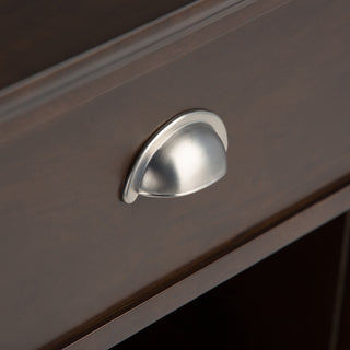 Sunvega Dark Brunette Brown Solid Wood Transitional Bedside Table with Drawer
