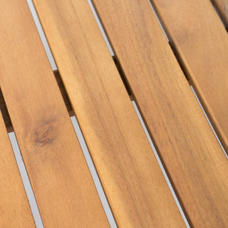 Sunvega Acacia Wood Outdoor Chat Set with Water-Resistant Cushions for Patio