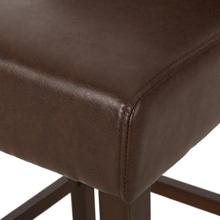Sunvega Modern Minimalist Bar Stool with Metal Legs and High Density Fabric Seat