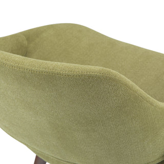 Sunvega Acid Green Upholstered Bentwood Dining Chair with Mid Century Modern Styling