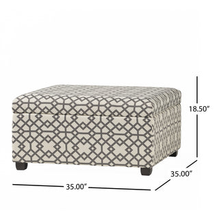 Sunvega Richmond Storage Ottoman with Unique Pattern for Living Room or Bedroom