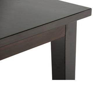 Sunvega Java Brown Solid Rubberwood Dining Table for 6 with Lacquered Top