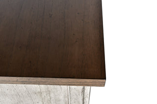 Sunvega Rustic Farmhouse Nightstand with Honey Smoke Accent Tops