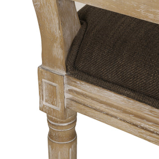 Sunvega French Country Dining Chairs with Upholstered Seats and Weathered Finish