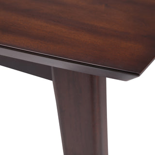 Sunvega Java Brown Handcrafted Solid Rubberwood Dining Table for 6