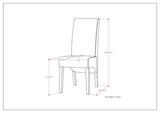 Sunvega Light Beige Linen Look Fabric Upholstered Contemporary Dining Chair Set of 2