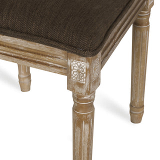 Sunvega French Country Dining Chairs with Upholstered Seats and Weathered Finish