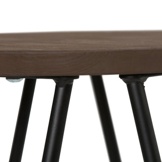 Sunvega Industrial Counter Height Stool with Solid Elmwood Seat and Hairpin Legs