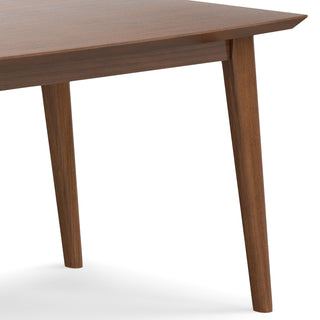 Sunvega Handcrafted Walnut Veneer Dining Table for Mid-Century Modern Kitchen