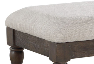 Sunvega Dark Brown Dining Bench with Polyester Cover and Hand-Stained Espresso Finish