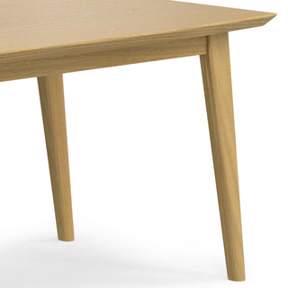 Sunvega Handcrafted Mid-Century Modern Oak Veneer Dining Table for 6