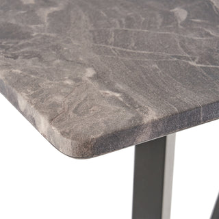Sunvega Modern Bar Height Dining Table with Rubberwood Legs and Marble Laminate Top