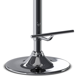 Sunvega Bentwood Adjustable Swivel Bar Stool with Padded Seat and Back