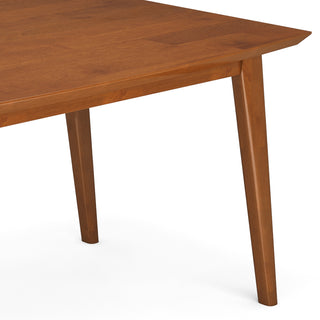 Sunvega Handcrafted Teak Brown Solid Rubberwood Dining Table for 6