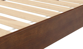 Sunvega Twin Platform Bed with 14-Slat System and Natural Pine Finish