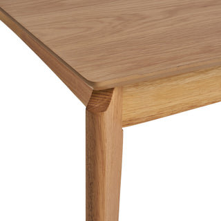 Sunvega Mid-Century Modern Dining Table with Rubberwood Legs and Faux Wood Tabletop