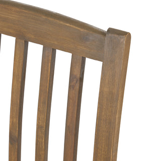 Sunvega Acacia Wood Dining Chairs with Water Resistant Cushions for Patio