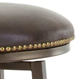 Sunvega Backless Swivel Counter Stool with 360-Degree Swivel and Footrest