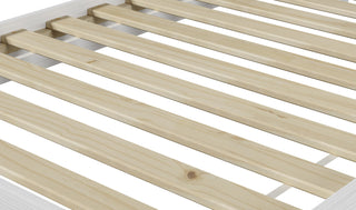 Sunvega King Platform Bed with 28-Slat Dual-Zone System in White