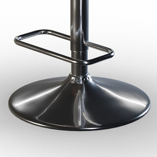 Sunvega Adjustable Swivel Bar Stool with Charcoal Grey Upholstery and Chrome Base