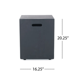 Sunvega Modern Lightweight Concrete 50,000 BTU Round Propane Fire Pit