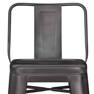 Sunvega Industrial Gunmetal Grey Metal Counter Height Stool Set of 2